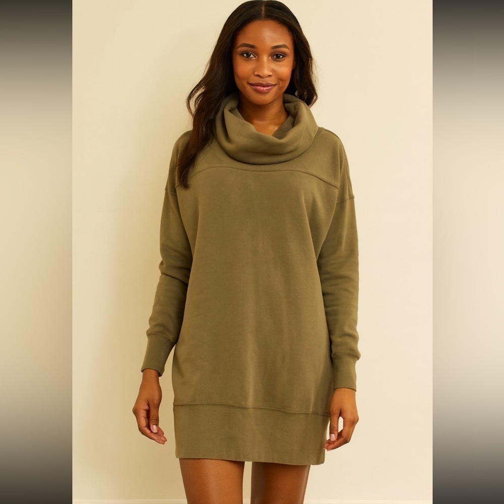 Urban outfitters oversized sweatshirt dress with pockets crow turtleneck